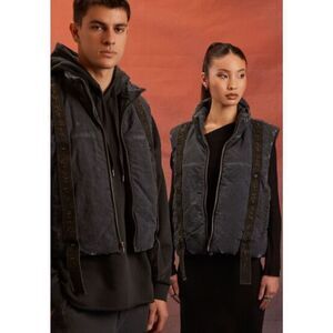 Unisex Rebel Moon Quilted Zip-Up Vest Mens Size Small Puffer